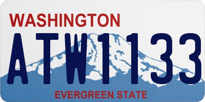 WA license plate ATW1133