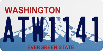 WA license plate ATW1141