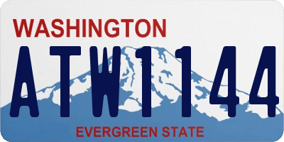 WA license plate ATW1144