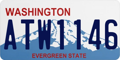 WA license plate ATW1146