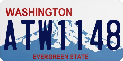 WA license plate ATW1148