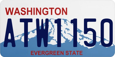 WA license plate ATW1150