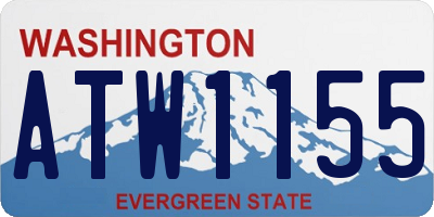 WA license plate ATW1155