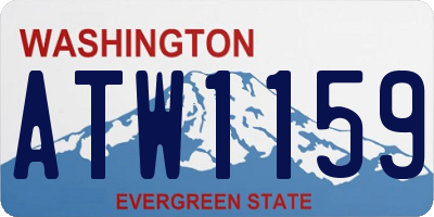WA license plate ATW1159