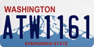 WA license plate ATW1161