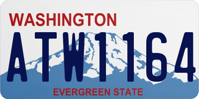 WA license plate ATW1164