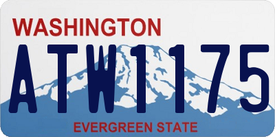 WA license plate ATW1175