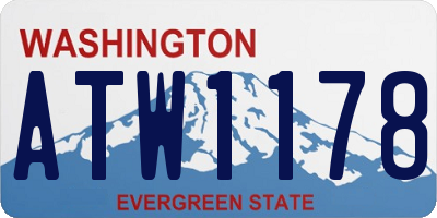WA license plate ATW1178