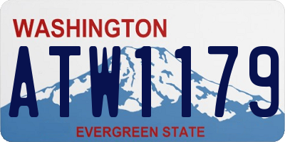 WA license plate ATW1179