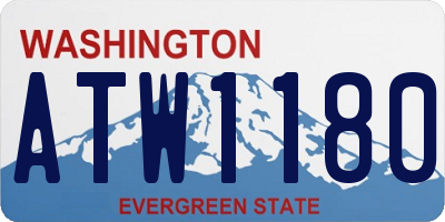WA license plate ATW1180