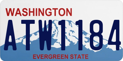 WA license plate ATW1184