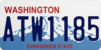 WA license plate ATW1185