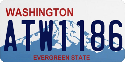 WA license plate ATW1186
