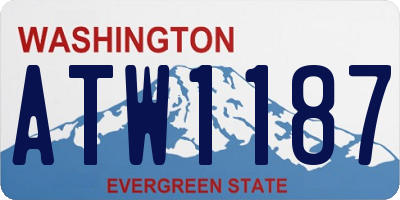WA license plate ATW1187