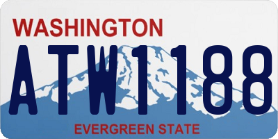 WA license plate ATW1188