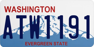 WA license plate ATW1191
