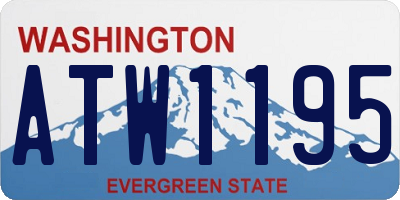 WA license plate ATW1195