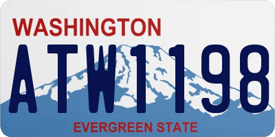 WA license plate ATW1198