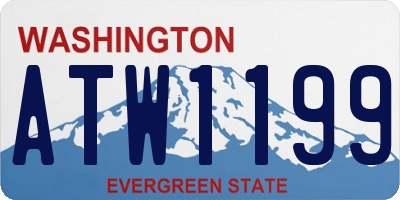 WA license plate ATW1199