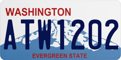 WA license plate ATW1202