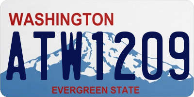 WA license plate ATW1209