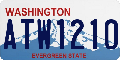 WA license plate ATW1210