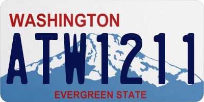 WA license plate ATW1211