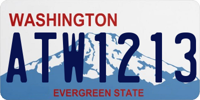 WA license plate ATW1213