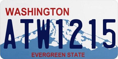 WA license plate ATW1215
