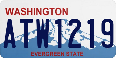 WA license plate ATW1219