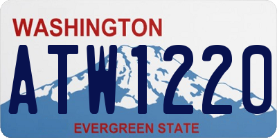 WA license plate ATW1220