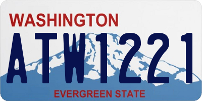 WA license plate ATW1221