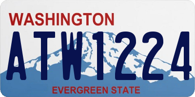 WA license plate ATW1224