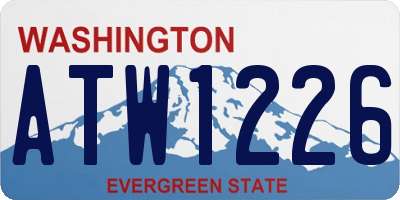 WA license plate ATW1226