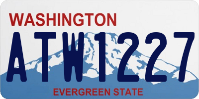 WA license plate ATW1227