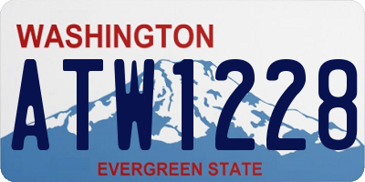 WA license plate ATW1228