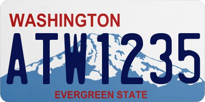 WA license plate ATW1235