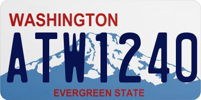 WA license plate ATW1240