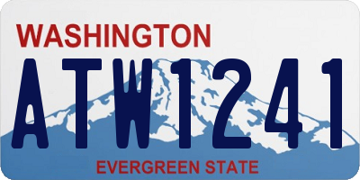 WA license plate ATW1241