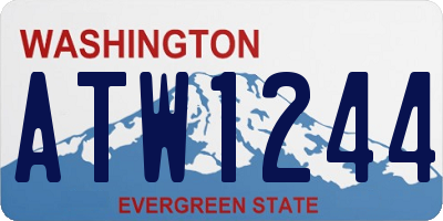 WA license plate ATW1244