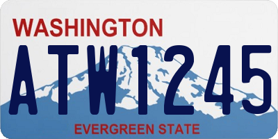 WA license plate ATW1245