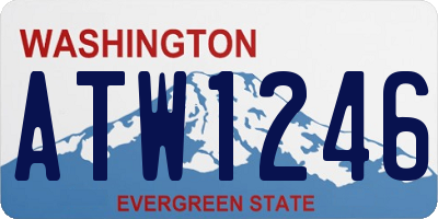 WA license plate ATW1246