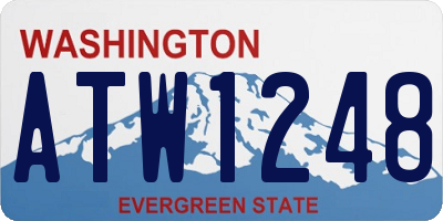 WA license plate ATW1248