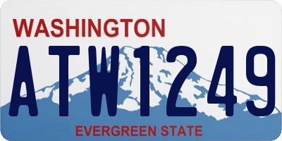 WA license plate ATW1249