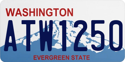 WA license plate ATW1250