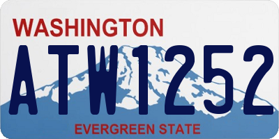 WA license plate ATW1252