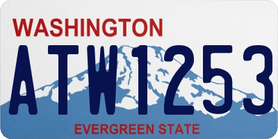WA license plate ATW1253
