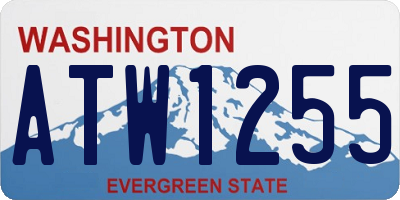 WA license plate ATW1255