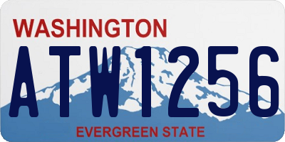 WA license plate ATW1256