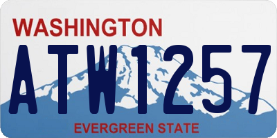 WA license plate ATW1257